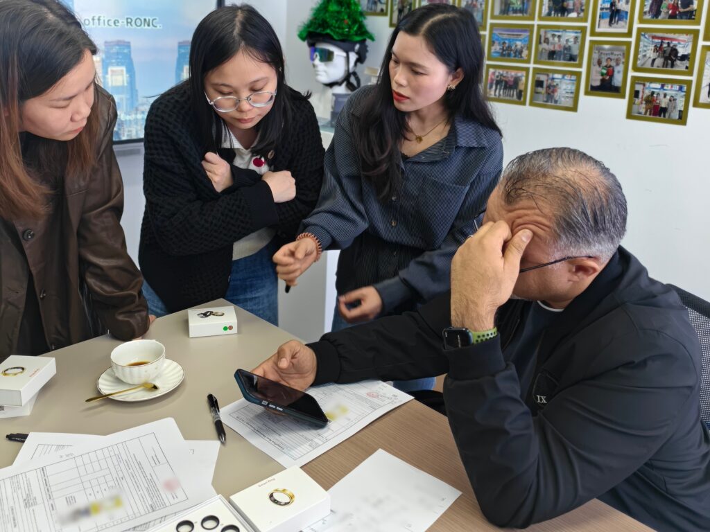 RONC sales team is discussing product details with Iraqi clients