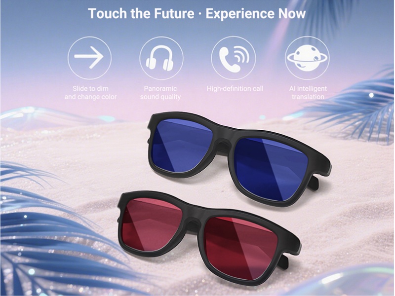 Smart glasses with touch color changing