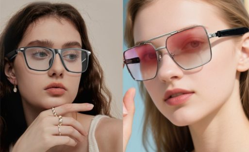 Various styles of smart glasses